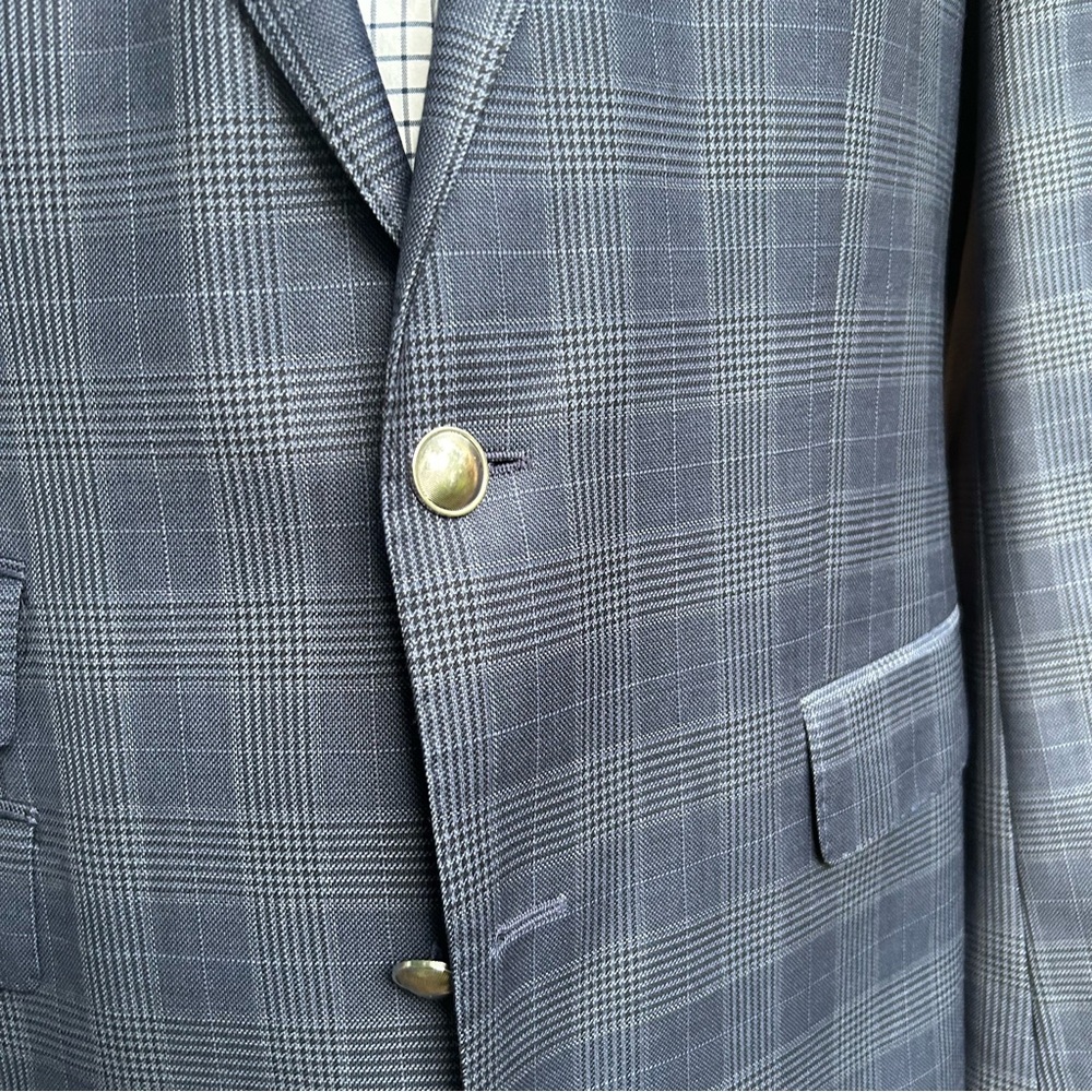 Hugo Boss Recent Wool Silver Buttons Blazer 42R Blue - Picture 5 of 13